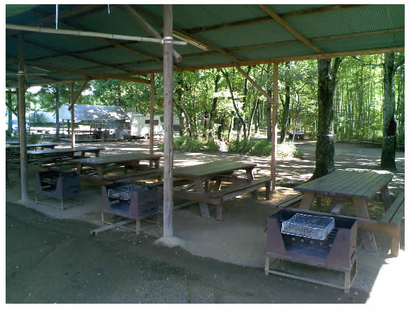 たんぽぽ村
 本館前グラウンドに近接、テーブル数10
有料のコンセントあり
平成25年4月よりテーブルを追加しました。